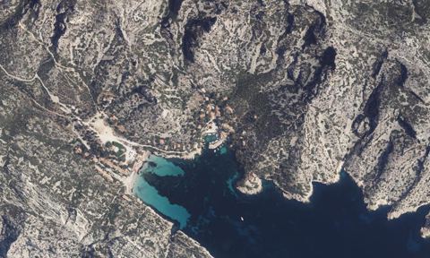 Vue aérienne — Port de Sormiou