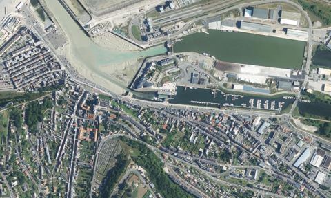 Vue aérienne — Port du Tréport