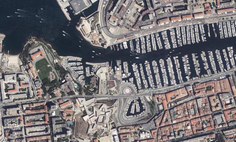 Vue aérienne — Vieux port de Marseille