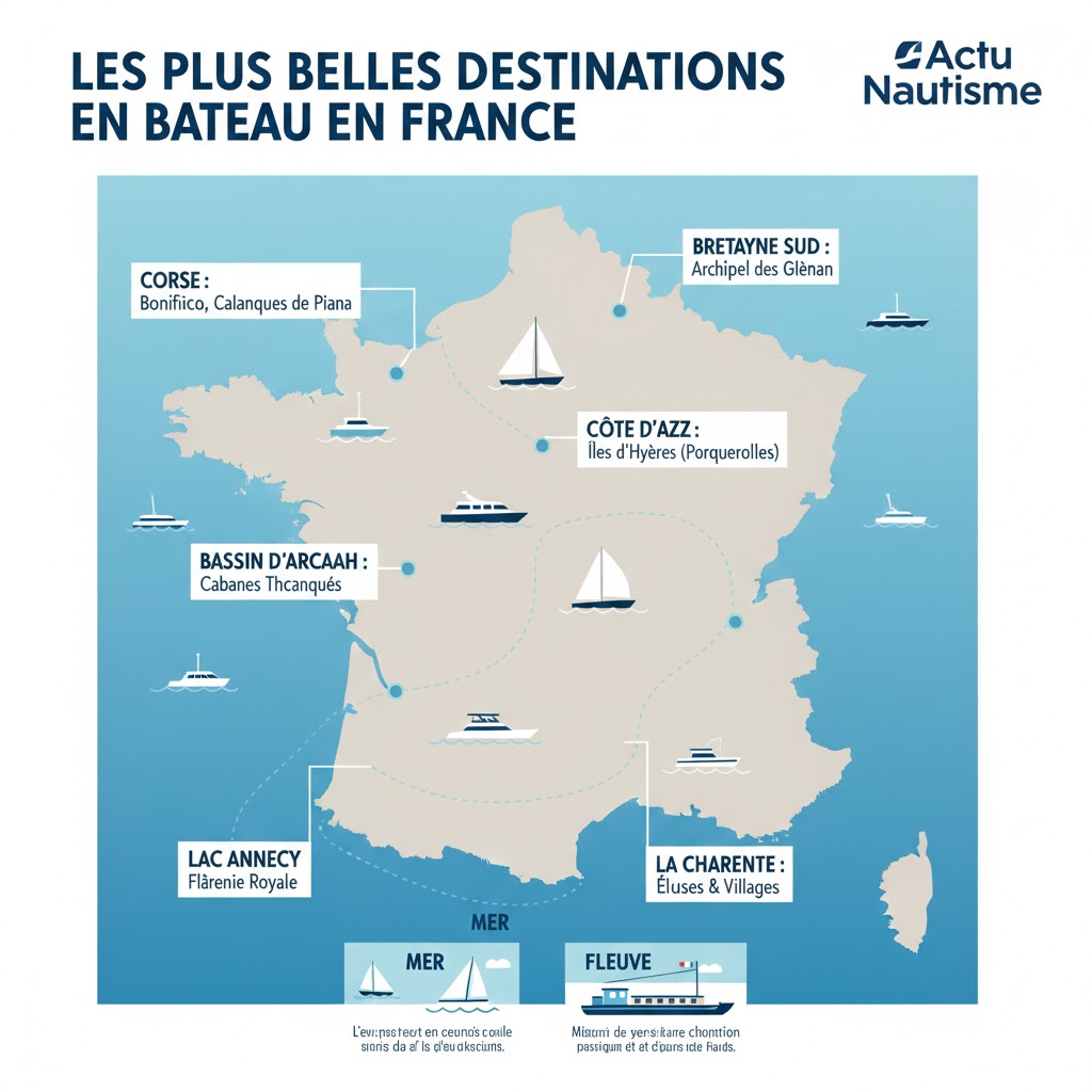 Les plus belles destinations en bateau en France